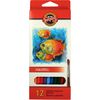Олівці кольорові акварельні MONDELUZ Рибки, 12 кольорів, картонна упаковка 3716_p (1)