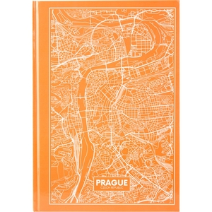 Книга канцелярская А4, 96 страниц в клетку, обложка картон твердый Maps Prague 8422-542-A Axent