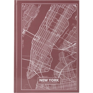 Книга канцелярская А4, 96 страниц в клетку, обложка картон твердый Maps New York 8422-543-A Axent