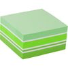 Блок паперу з клейким шаром, 75x75 мм, 400 аркушів. Асорті пастельних зелених кольорів. Щільність 75 г/м2. 2327-71-A (1)