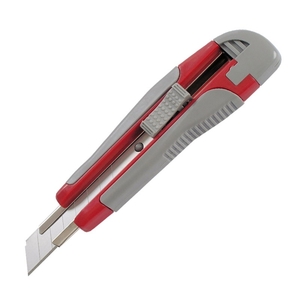 Нож канцелярский, лезвие 18 мм, с автофиксатором и прорезиненным корпусом 6702-A Axent