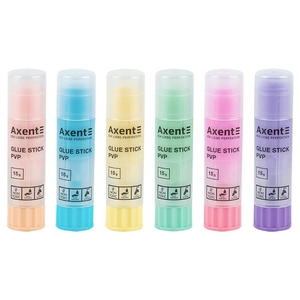 Клей-карандаш, 15 г, PVP-основа, микс Pastelini 7142-A Axent