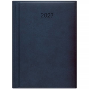 Щоденник датований 2027 А5, синій, 336 сторінок, лінія, білий папір, обкладинка шкіра тверда Стандарт Torino 73-795-38-307 Brunnen