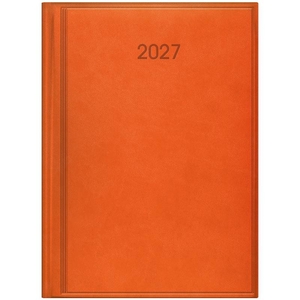 Щоденник датований 2027 А5, помаранчевий, 336 сторінок, лінія, білий папір, обкладинка шкіра тверда Стандарт Torino 73-795-38-407 Brunnen