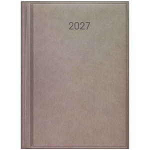 Щоденник датований 2027 А5, темно-бежевий, 336 сторінок, лінія, білий папір, обкладинка шкіра тверда Стандарт Torino 73-795-38-857 Brunnen