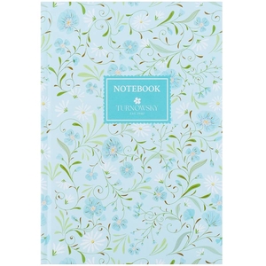 Блокнот А5, 96 сторінок в клітинку, обкладинка картон твердий Turnowsky Floral 2 8457-11-A-TR Axent