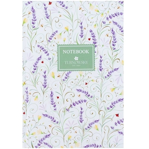 Блокнот А5, 96 сторінок в клітинку, обкладинка картон твердий Turnowsky Floral 3 8457-12-A-TR Axent