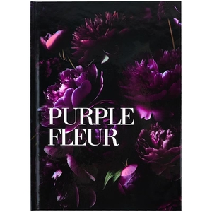 Блокнот А5, 96 сторінок в клітинку, тверда обкладинка Purple fleur 8459-2-A Axent