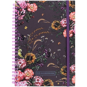 Блокнот А5, 80 страниц в клетку, обложка картон твердый Olga Selyshcheva. Purple field 8471-6-A-OS Axent