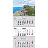 Календар настінний квартальний на 2024 рік, 63х29,7 см, 3 пружини Crimea Castle 8803-24-5-A Axent