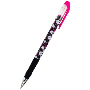Ручка кулькова синя 0,5 мм Floral Black AB1049-44-A Axent