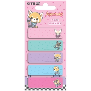 Стікери-закладки, 15х50 мм, 5 видів по 20 аркушів, мікс Aggretsuko AR25-480 Kite