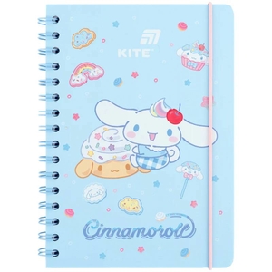Блокнот А5, 80 сторінок в клітинку, обкладинка картон твердий Cinnamoroll CR26-190 Kite