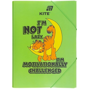 Папка для зошитів пластикова А4, на гумці Garfield GF25-247 Kite