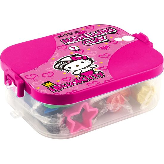 Пластилиновый набор: тесто 7 цветов, 380 г + 8 формочек Hello Kitty HK22-080 Kite Пластилиновый набор: тесто 7 цветов, 380 г + 8 формочек Hello Kitty HK22-080 Kite