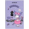 Блокнот А6, 80 сторінок в клітинку, тверда обкладинка Hello Kitty Kuromi HK24-199-2 Kite