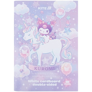 Картон білий А4, 10 аркушів, щільність 210 г/м2 Kuromi HK24-254-2 Kite