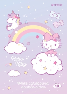 Картон белый А4, 10 листов, плотность 210 г/м2 Hello Kitty HK24-254 Kite