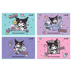 Альбом для рисования А4, 24 листа, 100 г/м2, микс Kuromi HK25-242-2 Kite