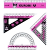 Набор линеек 4 предмета: линейка 15 см, транспортир, 2 угольника Kuromi HK25-282 Kite