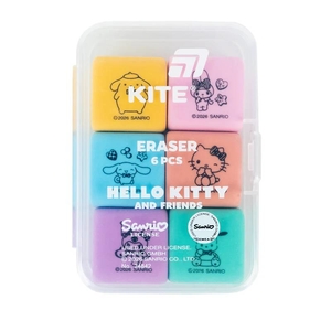 Набір гумок, 6 шт в пластиковому боксі, мікс Hello Kitty and Friends HK26-145 Kite