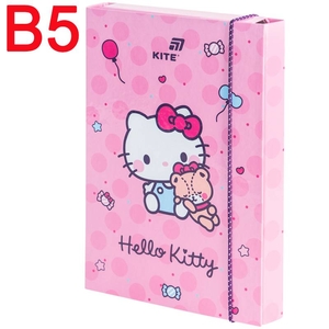 Папка для зошитів картонна В5, на гумці Hello Kitty HK26-210-1 Kite