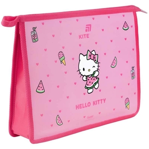 Папка для тетрадей пластиковая А4+, на молнии Hello Kitty HK26-428 Kite
