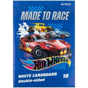 Картон білий А4, 10 аркушів, щільність 210 г/м2 Hot Wheels HW24-254 Kite