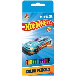 Олівці кольорові, 12 кольорів Hot Wheels HW25-053 Kite