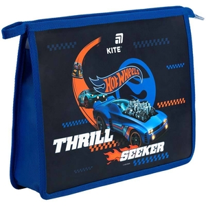 Папка для тетрадей пластиковая А4+, на молнии Hot Wheels HW26-428 Kite