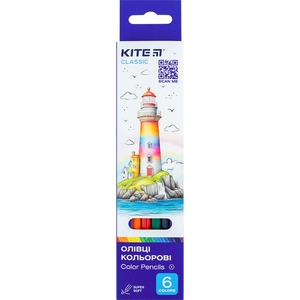 Карандаши цветные, 6 цветов Classic K-050 Kite