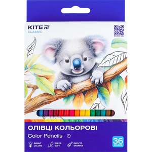 Олівці кольорові, 36 кольорів Classic K-057 Kite