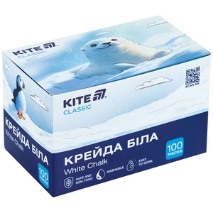 Мел белый, 100 шт в коробке Classic K-079-100 Kite