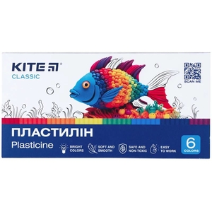 Пластилин, 6 цветов, 120 г Classic K-081 Kite