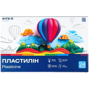 Пластилін, 24 кольори, 480 г Classic K-089 Kite
