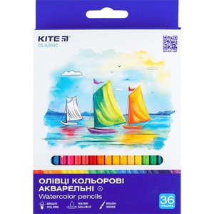 Карандаши цветные акварельные, 36 цветов Classic K-1052 Kite