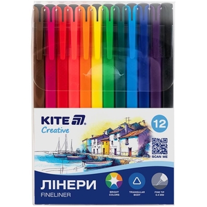 Набір лінерів 12 кольорів, 0,4 мм Creative K-1164 Kite
