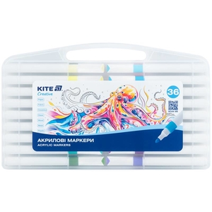 Маркери акрилові, 36 кольорів Jumbo Creative K-1292 Kite