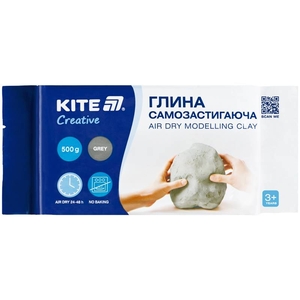Глина самозастигаюча сіра, 500 г Creative K-291-2 Kite