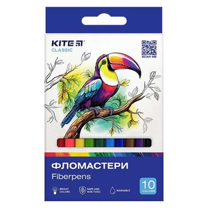 Фломастери, 10 кольорів, на водній основі Classic K-455 Kite