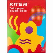 Папір кольоровий двосторонній А4, 15 аркушів, 80 г/м2 Fantasy K22-293 Kite
