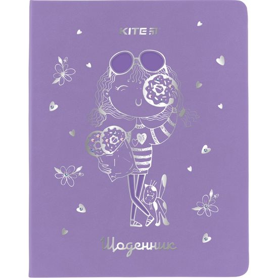 Дневник школьный, твердая PU обложка Donuts girl K22-264-4 Kite Дневник школьный, твердая PU обложка Donuts girl K22-264-4 Kite