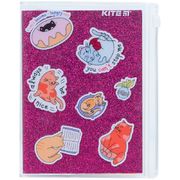 Блокнот А6, 80 страниц, клетка, силиконовая обложка Pink cats K22-462-1 Kite