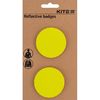 Набір значків світловідбиваючих, 2 шт в упаковці, жовті K23-107-2 Kite