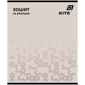 Зошит в клітинку 48 аркушів, кольорова обкладинка Soft-touch + УФ-лак, дизайн: One Color 4 Kite K26-259-4