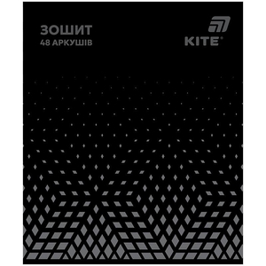 Зошит в клітинку 48 аркушів, кольорова обкладинка Soft-touch + УФ-лак, дизайн: One Color 5 Kite K26-259-5