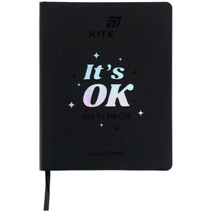 Щоденник шкільний, обкладинка шкіра м'яка It's OK K26-283-5 Kite