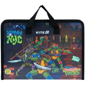 Портфель пластиковый А4, на молнии Ninja Turtles NT25-202 Kite