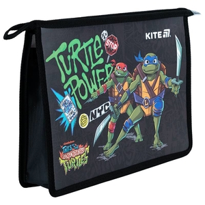 Папка для тетрадей пластиковая А4+, на молнии Ninja Turtles NT25-428 Kite