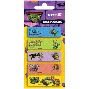 Стікери-закладки, 15х50 мм, 5 видів по 20 аркушів, мікс Ninja Turtles NT25-480 Kite